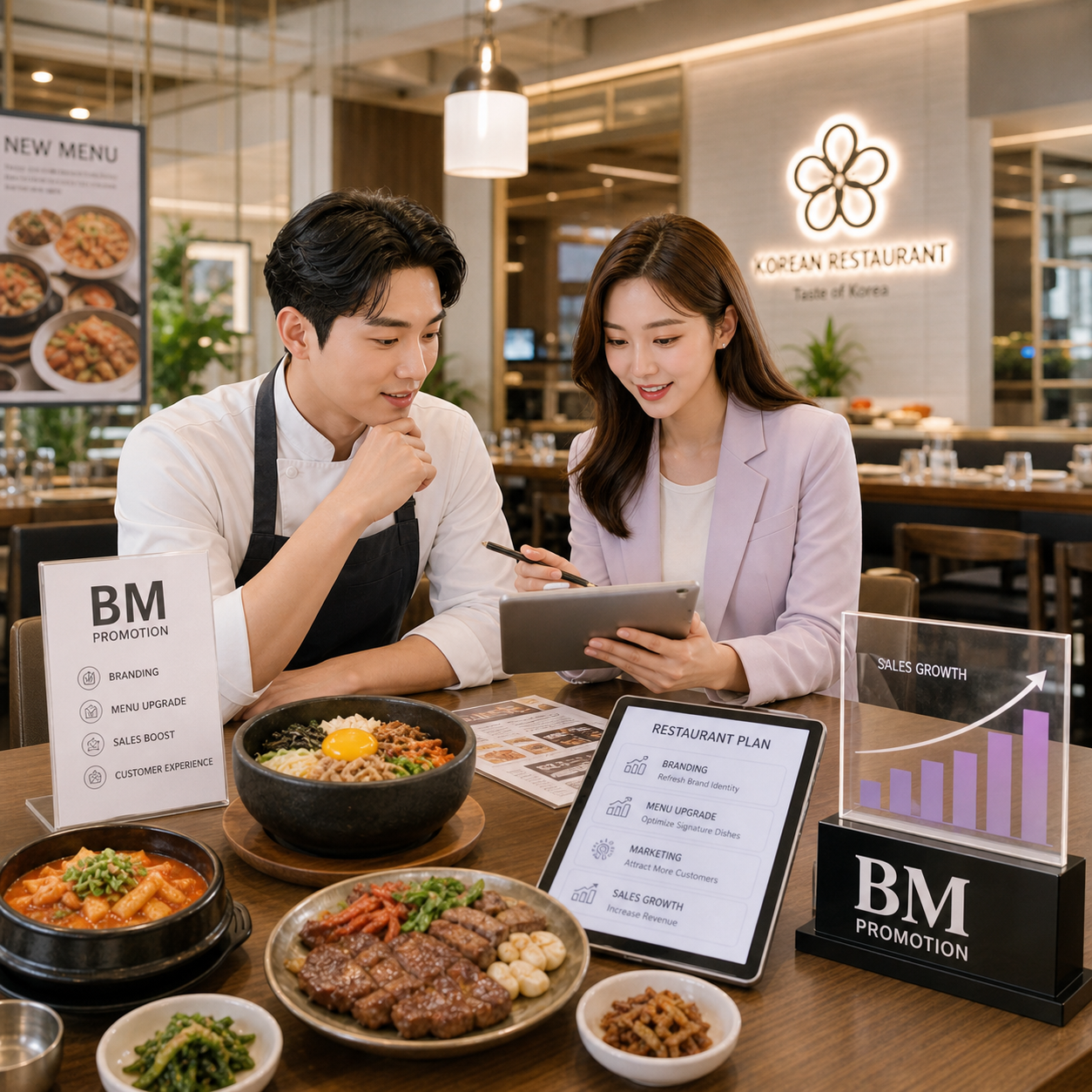 BM Promotion - Làm mới nhà hàng địa phương bằng mô hình Hàn - Thái