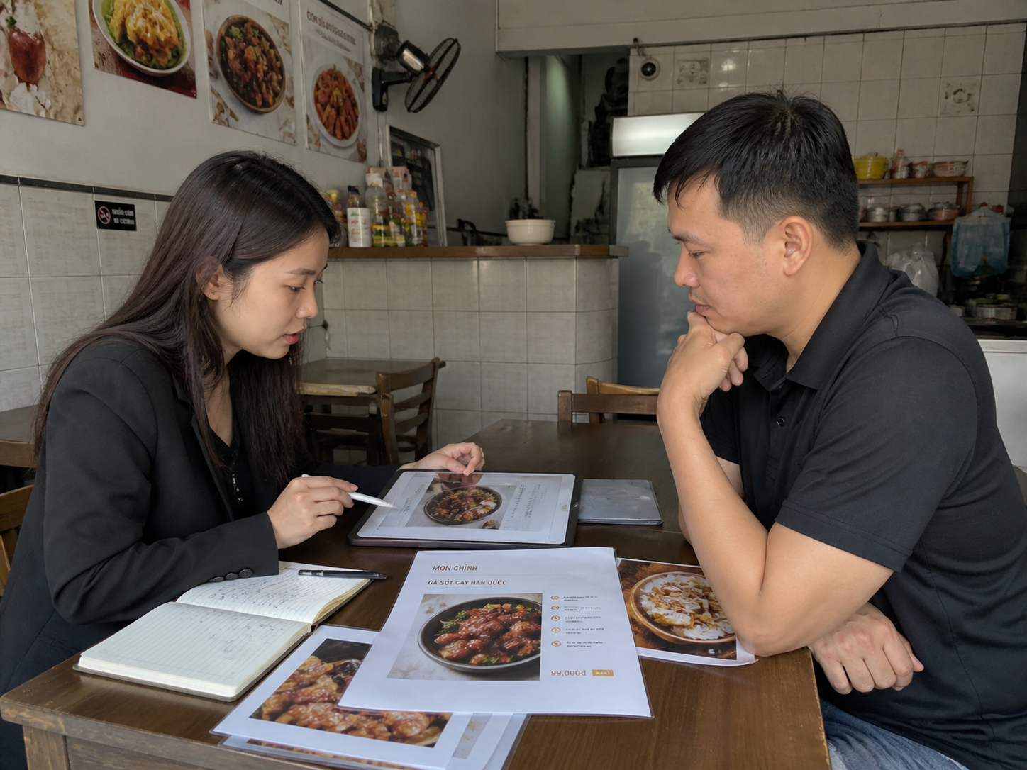 BM PROMOTION tư vấn trực tiếp cho chủ quán nhỏ về món Hàn chủ lực, menu và cách giới thiệu món mới